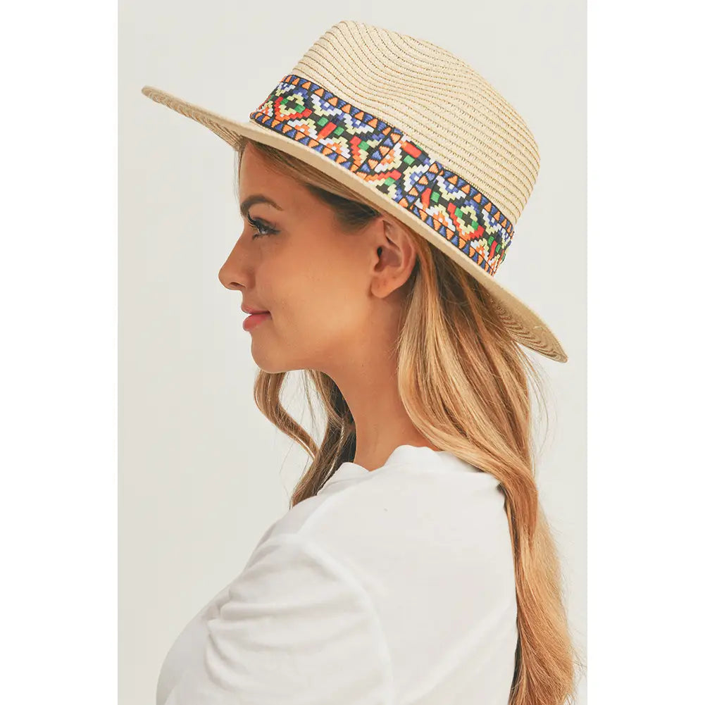 Aztec Band Panama Hat