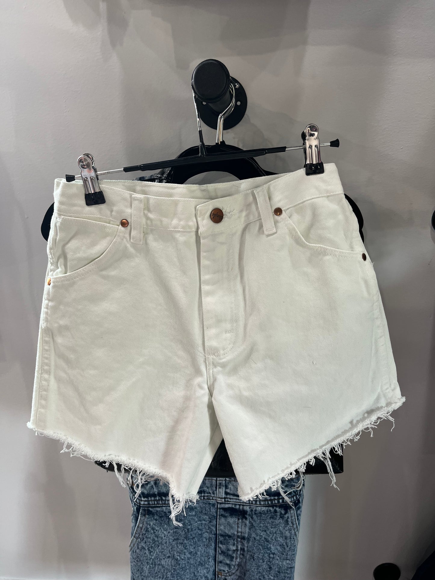 White Wrangler Jean Shorts