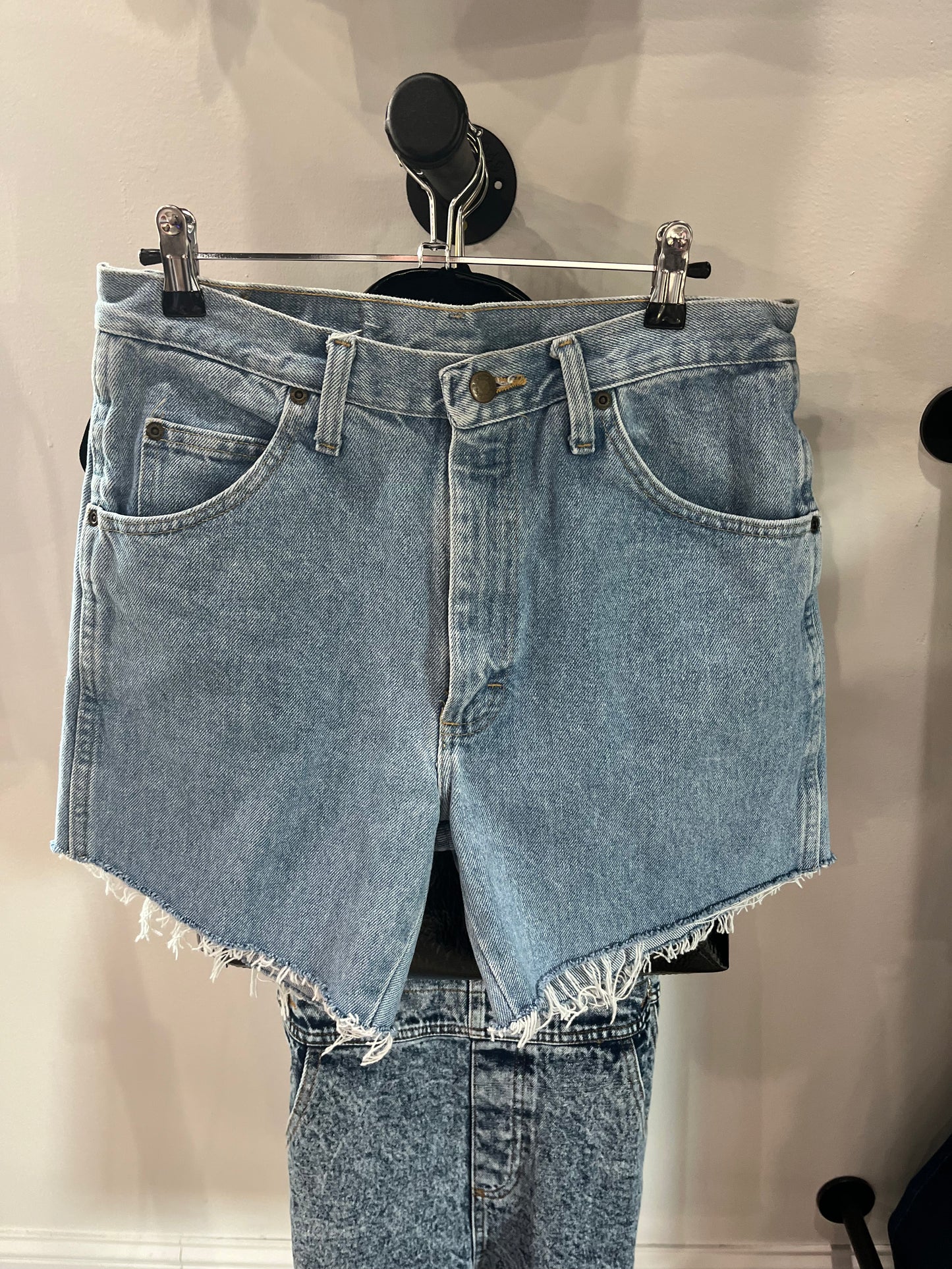 Wrangler Solid Light Denim Shorts
