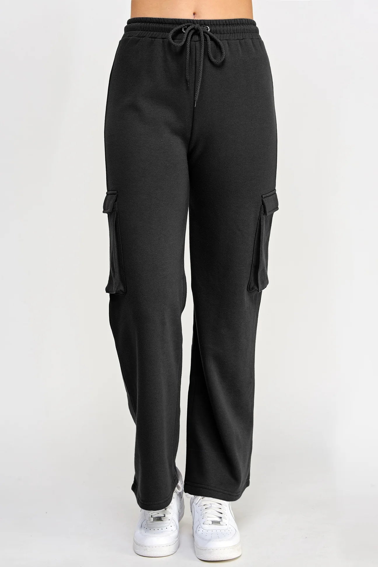 Fleece Cargo Pocket Straight Leg Joggers