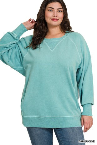 Plus Pigment Dyed French Terry Pullover