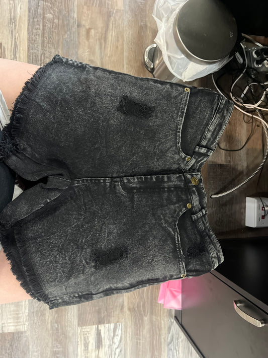 Black Jean Shorts