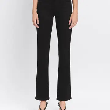 Mid Rise Black Bootcut Jeans