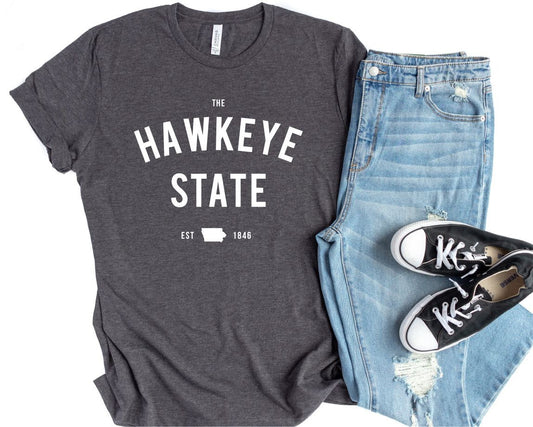 The Hawkeye State Iowa Boutique Style Tee