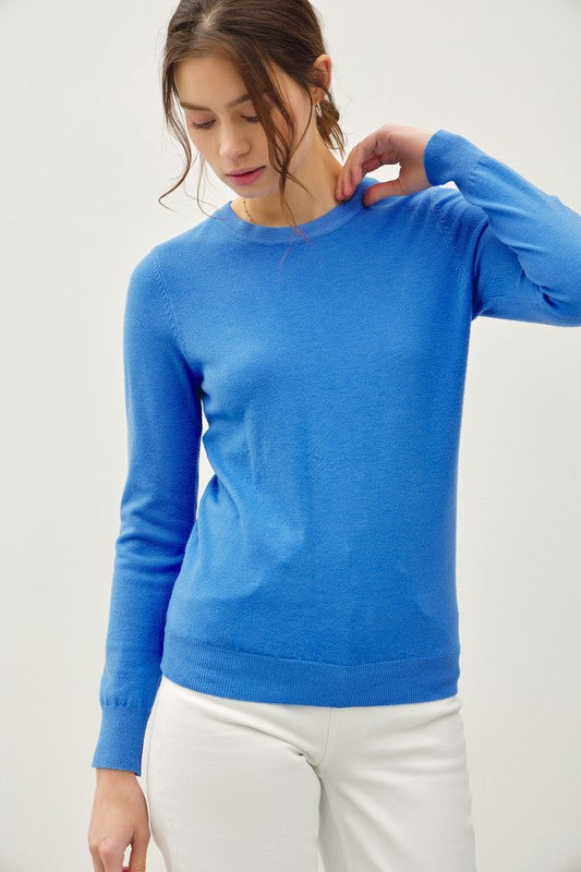 Basic Crew Neck Soft Knit Sweater