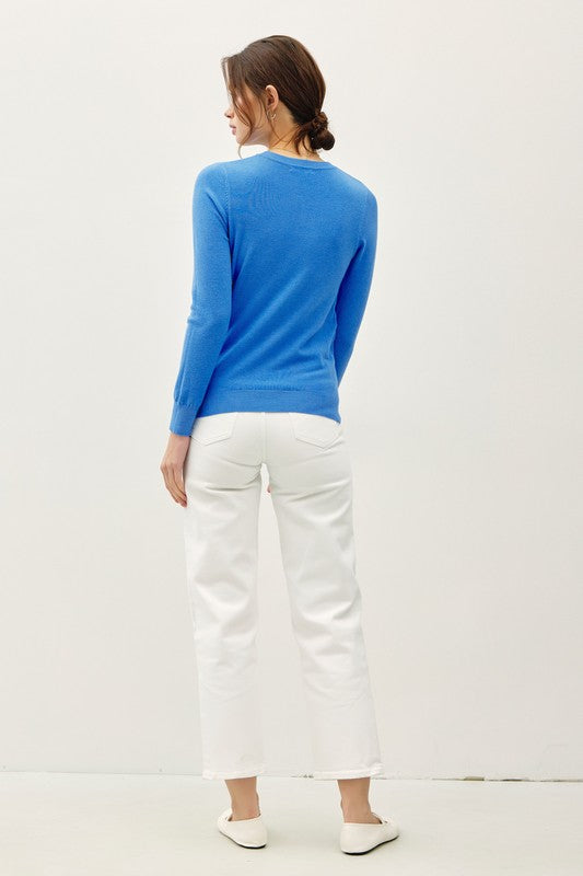 Basic Crew Neck Soft Knit Sweater